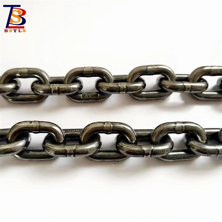 G80 Alloy Steel Black Short Link Load Lifting Chain