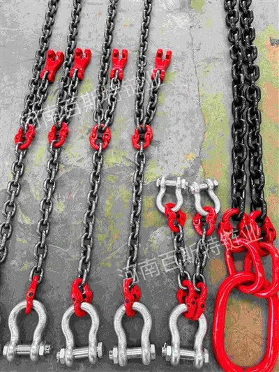 Xitoy zavodi moslashtirilgan G80 zanjirli sling oyoqlari / ko'tarish uchun cheksiz